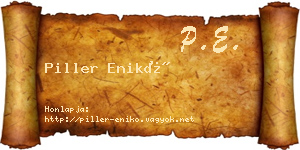 Piller Enikő névjegykártya